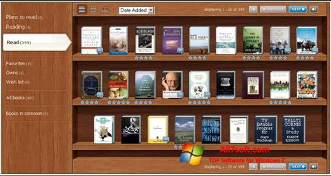 Ekrānuzņēmums Bookshelf Windows 7