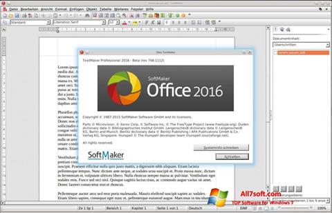 Ekrānuzņēmums SoftMaker Office Windows 7