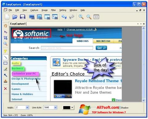 Ekrānuzņēmums EasyCapture Windows 7
