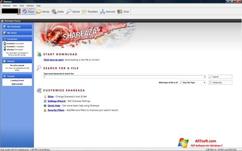 Ekrānuzņēmums Shareaza Windows 7