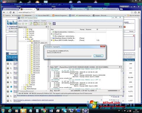 Ekrānuzņēmums DMDE Windows 7