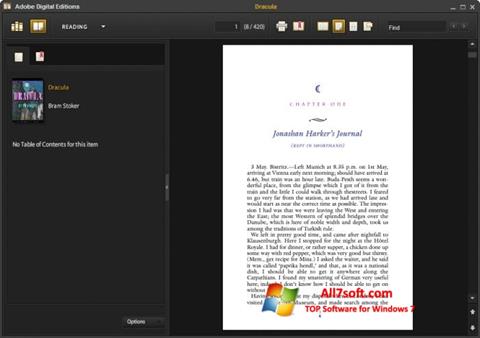 Ekrānuzņēmums Adobe Digital Editions Windows 7