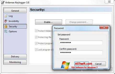 Ekrānuzņēmums Ardamax Keylogger Windows 7