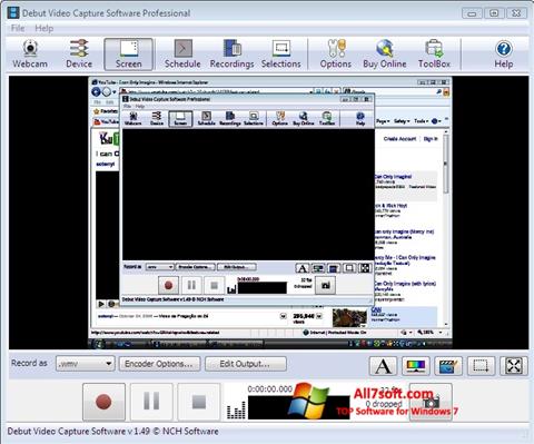 Ekrānuzņēmums Debut Video Capture Windows 7