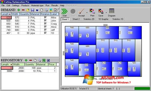 Ekrānuzņēmums Cutting Windows 7