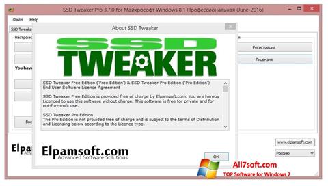 Ekrānuzņēmums SSD Tweaker Windows 7