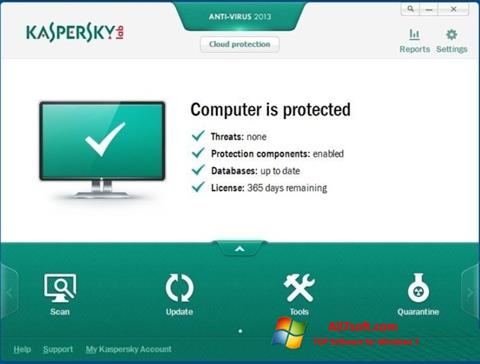 Ekrānuzņēmums Kaspersky Windows 7