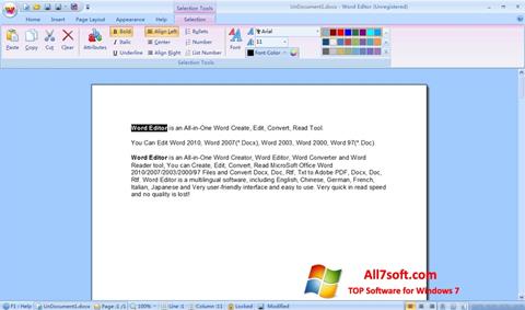 Ekrānuzņēmums DocX Reader Windows 7