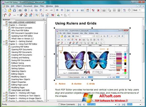 Ekrānuzņēmums Foxit PDF Editor Windows 7