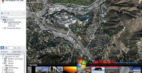 Ekrānuzņēmums Google Earth Pro Windows 7