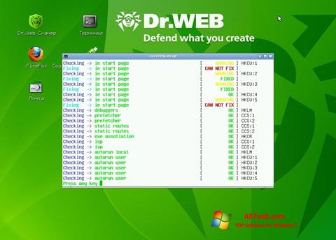 Ekrānuzņēmums Dr.Web LiveCD Windows 7