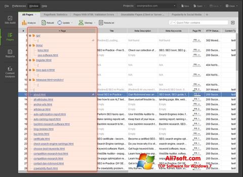 Ekrānuzņēmums Site-Auditor Windows 7