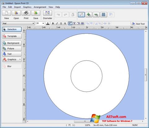 Ekrānuzņēmums EPSON Print CD Windows 7