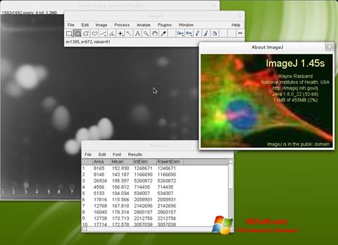 Ekrānuzņēmums ImageJ Windows 7