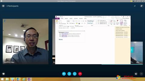 Ekrānuzņēmums Skype for Business Windows 7