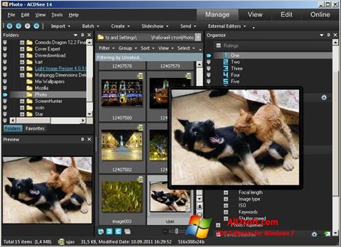 Ekrānuzņēmums ACDSee Photo Manager Windows 7