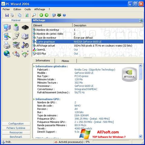 Ekrānuzņēmums PC Wizard Windows 7