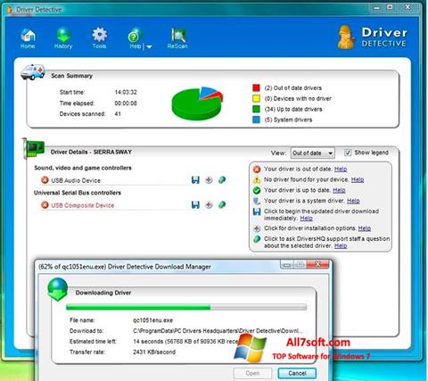 Ekrānuzņēmums Driver Detective Windows 7