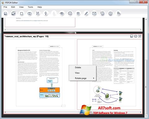 Ekrānuzņēmums PDF24 Creator Windows 7