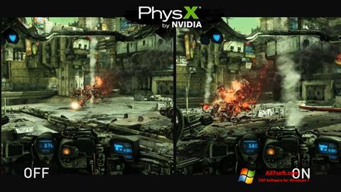 Ekrānuzņēmums NVIDIA PhysX Windows 7