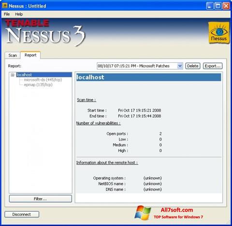 Ekrānuzņēmums Nessus Windows 7