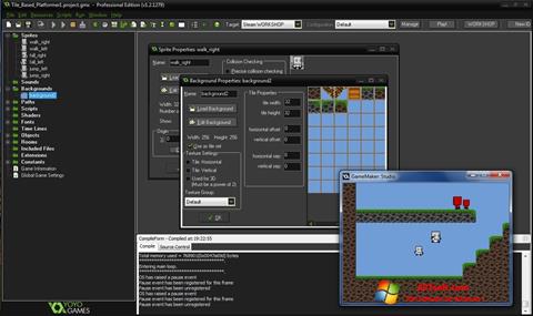 Ekrānuzņēmums GameMaker: Studio Windows 7