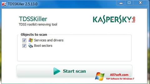 Ekrānuzņēmums Kaspersky TDSSKiller Windows 7