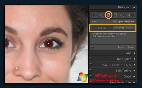 Ekrānuzņēmums Red Eye Remover Windows 7