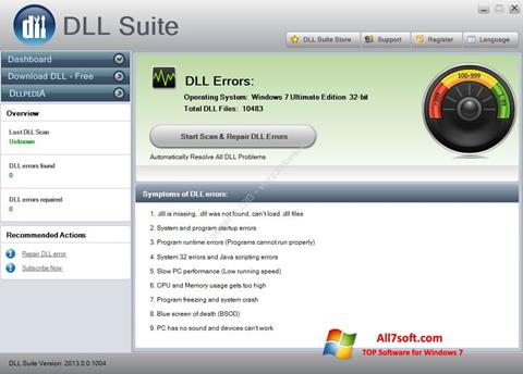 Ekrānuzņēmums DLL Suite Windows 7