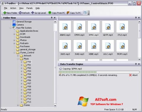 Ekrānuzņēmums iFunBox Windows 7