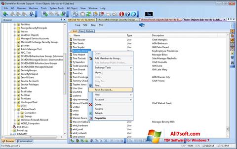 Ekrānuzņēmums Remote Administration Tool Windows 7