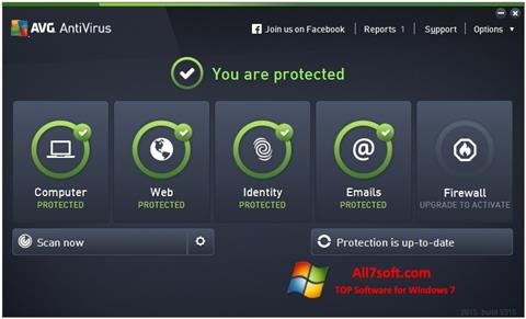 Ekrānuzņēmums AVG AntiVirus Pro Windows 7