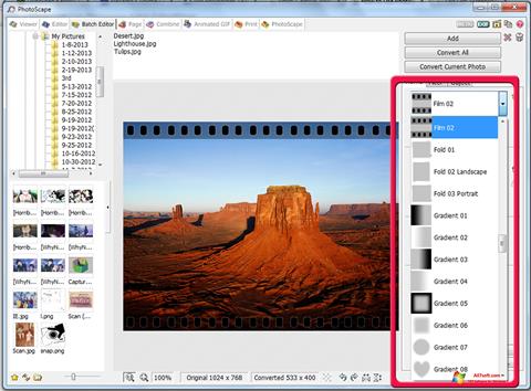 Ekrānuzņēmums PhotoScape Windows 7